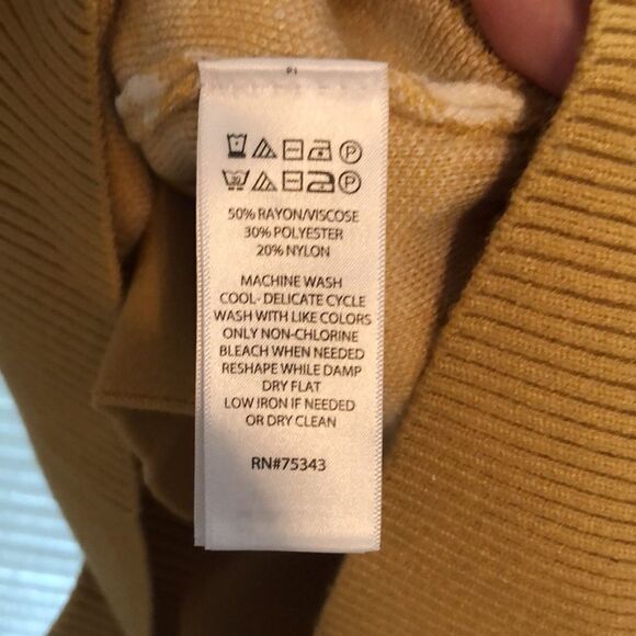 joie L XL Gold White Gingham Boyfriend Cardigan Gold Button Down Pockets - Picture 10 of 11